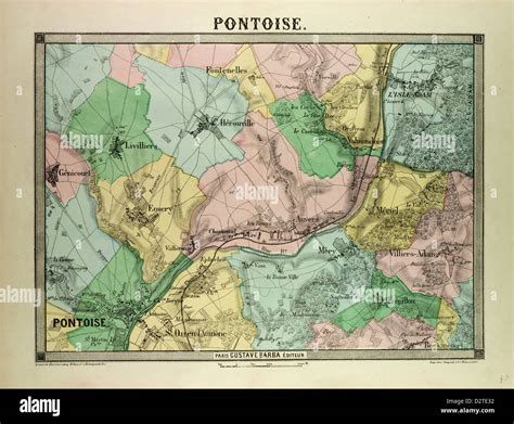 MAP OF PONTOISE FRANCE Stock Photo - Alamy