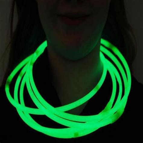 22 Inch Premium Jumbo Green Glow Sticks Necklaces | PartyGlowz.com