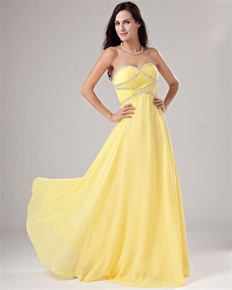 27 Vestidos Amarillos para Fiestas | Vestidos Glam | Prom dresses yellow, Prom dresses, Chiffon ...