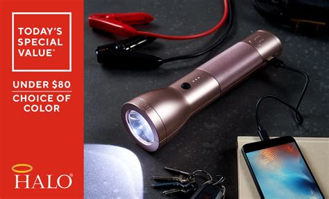 (QVC) HALO Bolt Flashlight & Car Jump Starter with Portable Power ...