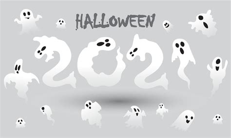 Halloween seamless pattern design with ghost 7202953 Vector Art at Vecteezy