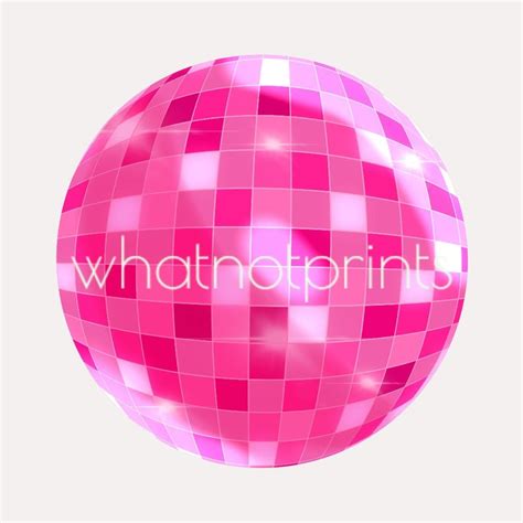 Commercial Use Pink Disco Ball Png With A Transparent Background - Etsy