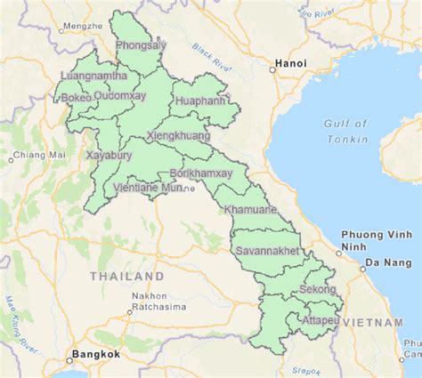 Map of Laos. Laos is a land-locked country surrounded by Cambodia,... | Download Scientific Diagram