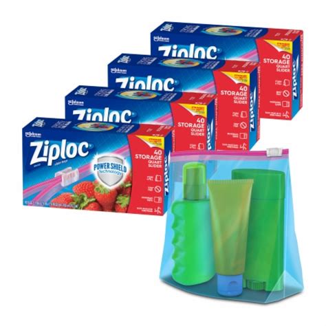 Ziploc® Slider Quart Storage Bags, 4 pk / 40 ct - Kroger