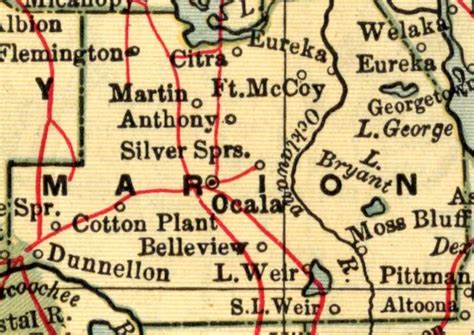 Marion County, 1907 | Marion county, Marion county florida, Map of florida