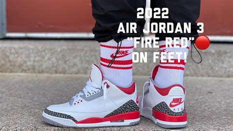 2022 AIR JORDAN 3 "FIRE RED"🔴 "REVIEW AND ON FEET! - YouTube