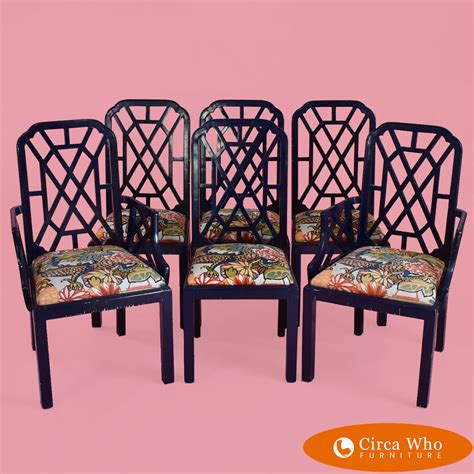 Set of 6 Fretwork Dining Chairs | Circa Who