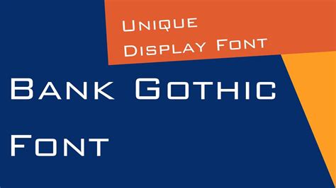 Bank Gothic Font