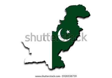 Outline Map Pakistan National Flag Superimposed Stock Illustration 1928338739 | Shutterstock