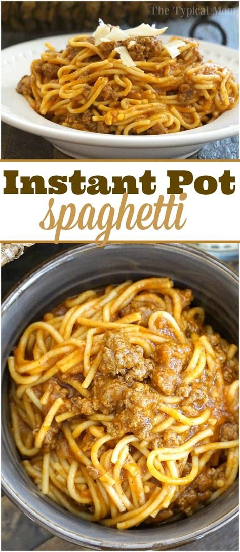 Here's an easy 10 minute Instant Pot spaghetti recipe that's one of our ...