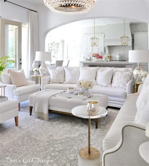 Spring Home Tour - Create a Sanctuary - Decor Gold Designs Gold Living Room Decor, Spring Living ...