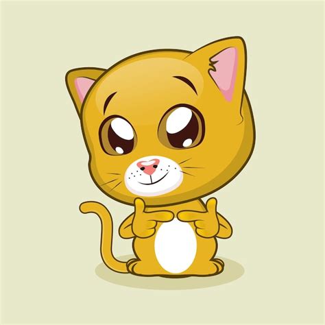 Premium Vector | Cute cat cartoon pointing finger