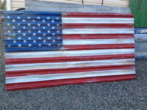 Rustic American Flag Large Corrugated Metal American Flag 6 - Etsy | Metal american flag, Rustic ...