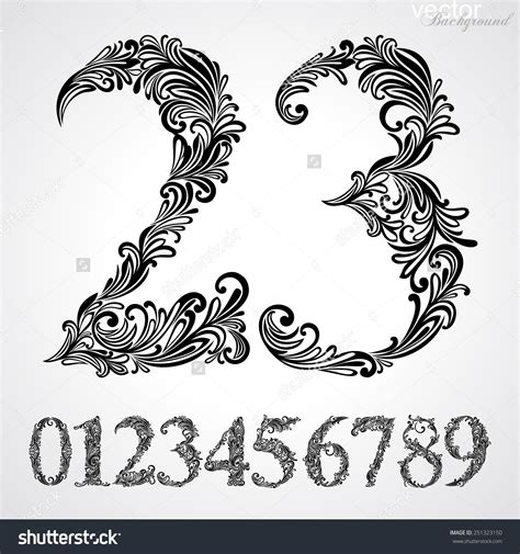 Decorative Font Styles | Decorative Number Fonts Calligraphic font ...