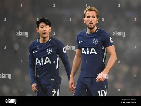 Tottenham Hotspur's Son Heung-Min (left) and Harry Kane Stock Photo - Alamy