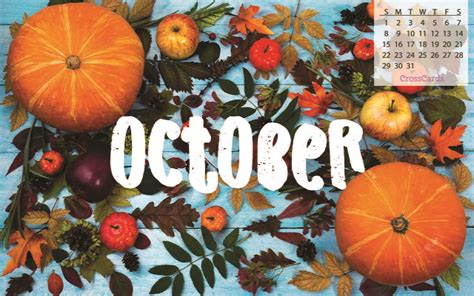 October 2017 - Fall Foliage Desktop Calendar- Free October Wallpaper