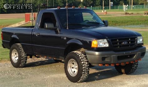 Wheel Offset 2003 Ford Ranger Aggressive 1 Outside Fender Suspension Lift 4 Custom Rims | Custom ...