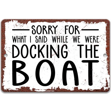 Funny Dock Sign Boat Dock Sign Dads Boat Decor Boating - Etsy