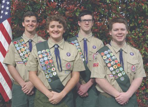 Lafayette's Troop 243 Honors Four New Eagle Scouts