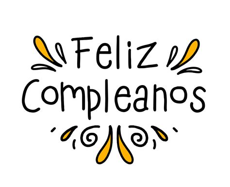 feliz cumpleaños en españa. letras en español con salpicaduras y rizos. ilustración vectorial ...