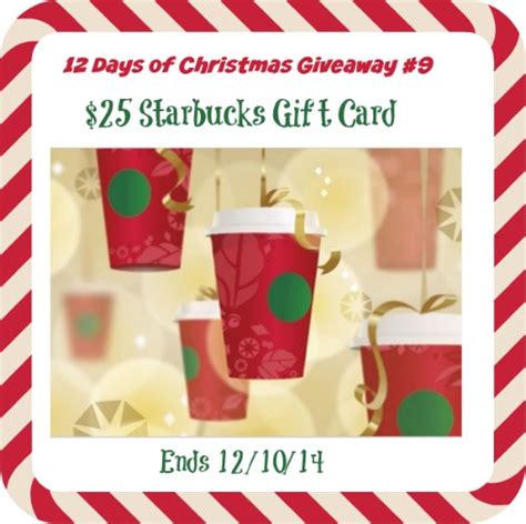 12 Days of Christmas $25 Starbucks Gift Card Giveaway | Thrifty Momma Ramblings