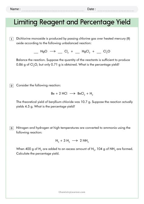 Excess Reactant