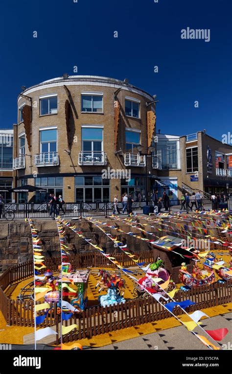 Cardiff Bay Beach summer festival, Mermaid Quay, Cardiff Bay, South ...