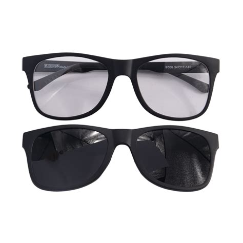 Magnetic Glasses Fashion Polarized Clip On Eyeglasses Optical Frame Gray Eyewear Magnetic Lens ...