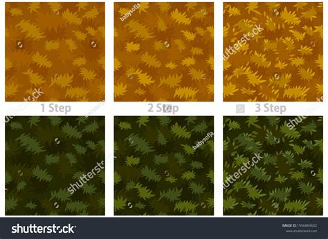 Seamless Texture Grass Drawing Step By Stock Vector (Royalty Free ...