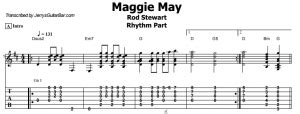 Rod Stewart - Maggie May Guitar Lesson, Tab & Chords - JGB