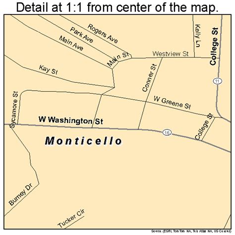 Monticello Georgia Street Map 1352416