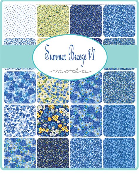 Moda Fabric Summer Breeze VI Fat Quarter Bundle 33370AB | Emerald City ...