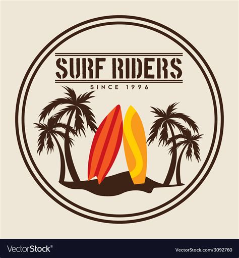 Surf design Royalty Free Vector Image - VectorStock