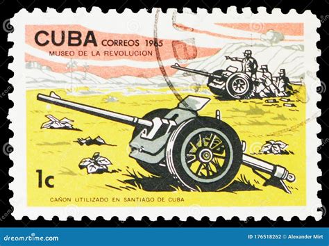 Postage Stamp Printed in Cuba Shows Museum of the Revolution, Opening ...