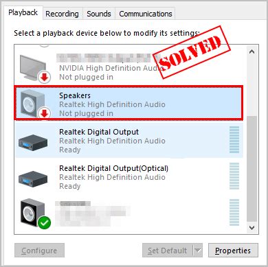 [FIXED] Realtek High Definition Audio Not plugged in - Driver Easy