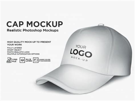 Free Logo Printed Caps Mockup - Free PSD Mockups | PsFiles