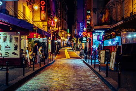 Paris Street Cafe At Night