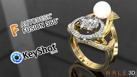 3D jewelry design / R131 - In Fusion 360+KeyshotR131 #neffex #3d #jewellery - YouTube