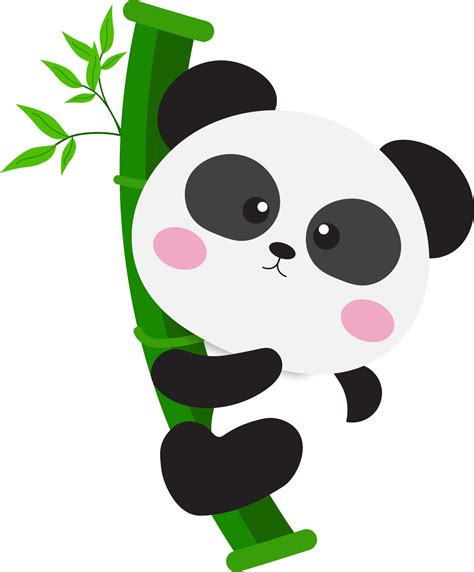 Cute Panda with Bamboo. 43113415 PNG