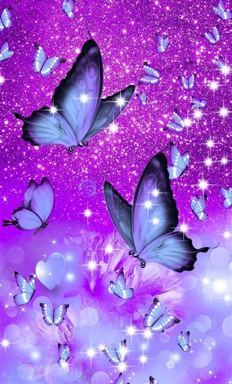 Download Purple Butterflies On A Purple Background Wallpaper | Wallpapers.com