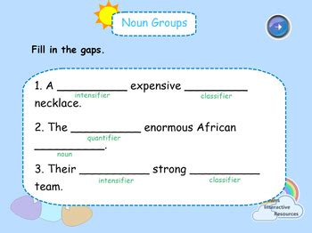 Interactive Noun Groups Activity for IWB by Miss Dawn's Interactive Resources