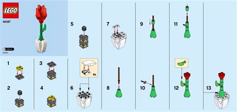 Seasonal - Flower Display [Lego 40187] | Lego flower, Lego valentines ...