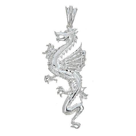 Better Jewelry 925 Sterling Silver Vintage Dragon Pendant - Made in US ...