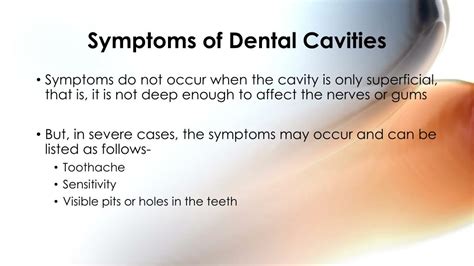 PPT - Dental Cavities - Causes, Prevention and Filling Cavities PowerPoint Presentation - ID:7414543