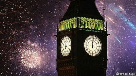 London Eye fireworks mark new year 2011 - BBC News