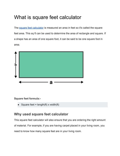 what is square feet calculator by calculatorway - Issuu