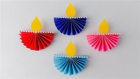 Paper Diya | Diya Decoration | Diya Making With Paper | Diwali ...