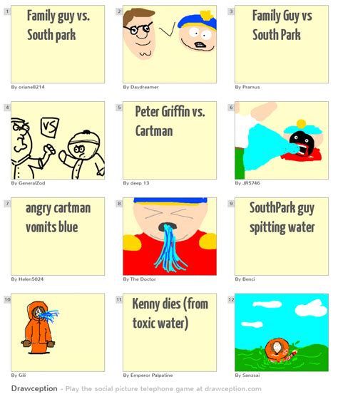 Family guy vs. South park - Drawception