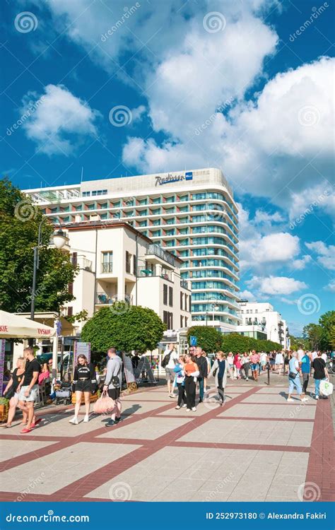 The Popular Beach Promenade of Swinoujscie on the Polish Baltic Sea ...