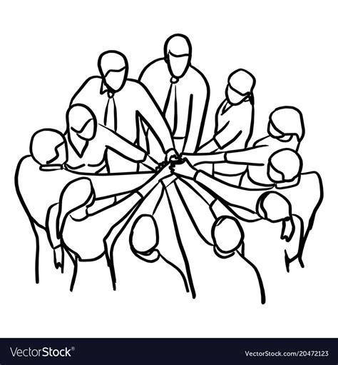 Business people teamwork join hands Royalty Free Vector